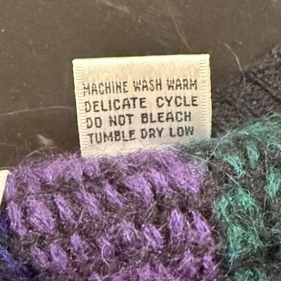 Vintage 90s Oversized Wool Grunge Chunky Grandpa Cardigan Sweater Mens Medium - Picture 9 of 11